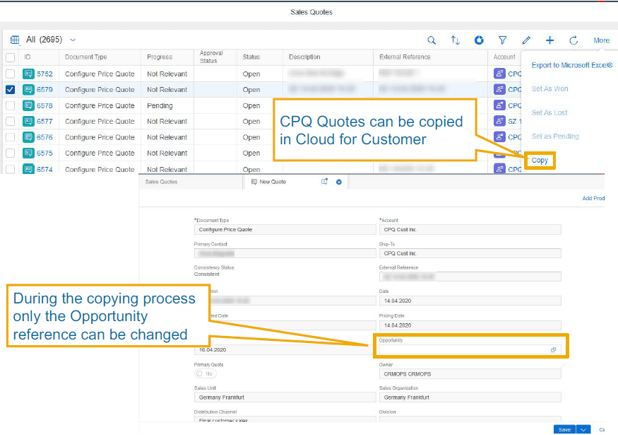 What is new in SAP Cloud for Customer - Platform and Integration 2005 3