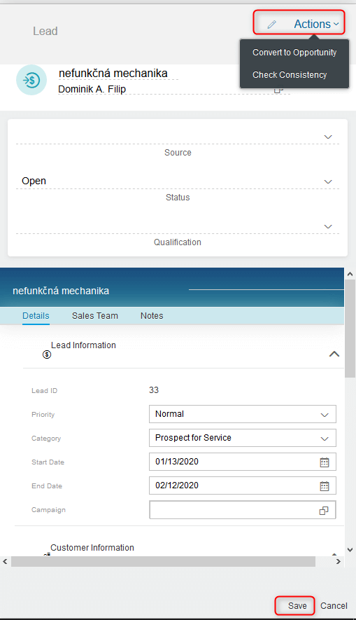 How to Edit Information in OWL Screens and New Quick View in SAP C4C?